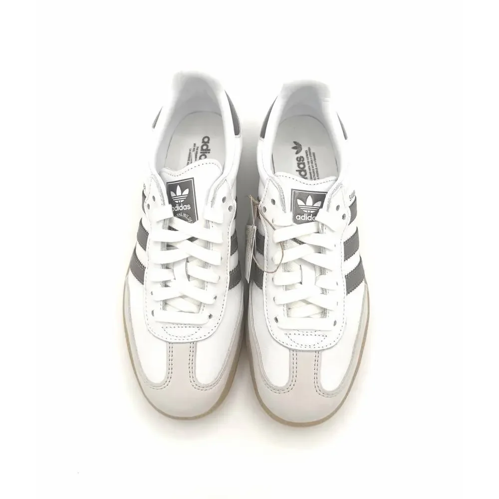 adidas Samba OG Women’s White/Gray Low Top Lace-Up Sneakers Women’s 7 KK2504